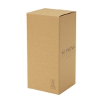 Tarro grande de vidrio para alimentos con tapa de bambú 940ml color natural segunda vista con caja