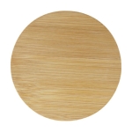 Tarro pequeño de vidrio para alimentos con tapa de bambú 320ml color natural tercera vista