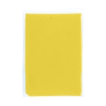 Poncho desechable de plástico reciclado con capucha talla única color amarillo segunda vista frontal