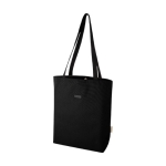 Bolsa versátil de algodón reciclado GRS con bolsillo para PC 15'' color negro