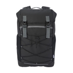 Mochila reciclada impermeable para PC con varios bolsillos 15,6'' color negro segunda vista frontal