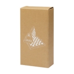 Set de 3 juegos en 1 de madera de pino con cierre de bisagra color natural segunda vista con caja