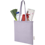 Bolsa de algodón reciclado GRS para merchandising 140 g/m2 color lila segunda vista