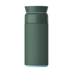Termo de acero inoxidable y plástico reciclado 350ml Ocean Bottle color verde oscuro segunda vista trasera