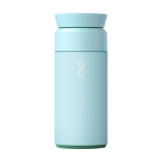 Termo de acero inoxidable y plástico reciclado 350ml Ocean Bottle color azul pastel