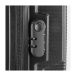 Trolley rígido con ruedas giratorias y candado integrado 32L color negro quinta vista