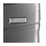 Trolley rígido con ruedas giratorias y candado integrado 33L color gris tercera vista