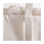 Bolsa personalizada canvas natural con asas de doble tamaño 220 g/m2 color natural sexta vista