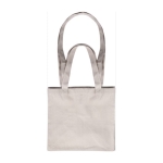 Bolsa personalizada canvas natural con asas de doble tamaño 220 g/m2 color natural vista detalle