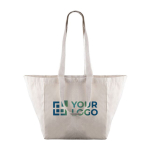 Bolsa personalizada canvas natural con asas de doble tamaño 220 g/m2 color natural vista principal