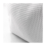 Neceser de algodón waffle con cremallera y tirador dorado 240 g/m2 color blanco tercera vista