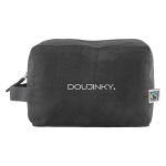 Neceser de algodón Fairtrade negro con asa lateral 220 g/m2 color negro vista detalle 3