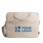 Maletín para portátil con asas cortas y cinta extraíble 16'' color natural vista principal