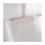 Bolsa de algodón y fibras sintéticas de asas largas 130 g/m2 color natural tercera vista