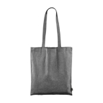 Bolsa de algodón Fairtrade y reciclado GRS con asas largas 120g/m2 color negro quinta vista