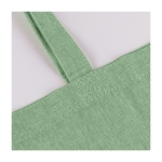 Bolsa de algodón Fairtrade y reciclado GRS con asas largas 120g/m2 color verde primera vista