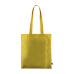Bolsa de algodón Fairtrade con asas largas en varios colores 180g/m2 color amarillo cuarta vista