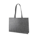 Bolsa de fieltro con certificado RPET de asas largas 180g/m2 color gris oscuro
