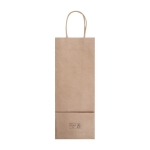 Bolsa de papel kraft especial para vino con asas rizadas 120g/m2 color beige tercera vista