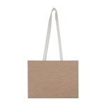 Bolsa de regalo de papel kraft con asas largas de algodón 150g/m2 color beige segunda vista