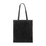 Bolsa corporativa de terciopelo con asas largas a juego 280g/m2 color negro tercera vista