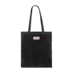 Bolsa corporativa de terciopelo con asas largas a juego 280g/m2 color negro vista detalle