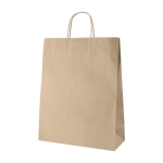 Bolsa para regalo grande de papel kraft con asas rizadas 120g/m2 color beige primera vista