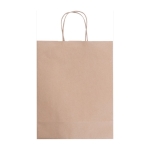 Bolsa de regalo pequeña de papel kraft con asas rizadas 120g/m2 color beige segunda vista