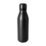 Botella de aluminio reciclado de color con tapón a juego 550ml color negro primera vista