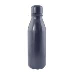 Botella de aluminio reciclado de color con tapón a juego 550ml color azul oscuro primera vista