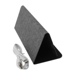 Alfombrilla de ratón plegable con cargador inalámbrico RPET Wireless color gris segunda vista