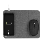 Alfombrilla de ratón plegable con cargador inalámbrico RPET Wireless color gris vista detalle