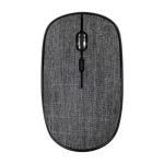 Ratón inalámbrico con cobertura texturizada de poliéster reciclado color gris segunda vista