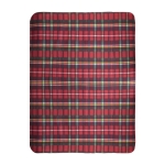 Manta de poliéster reciclado con estampado estilo escocés 180g/m2 color rojo segunda vista
