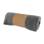 Manta de poliéster personalizable de 2 colores reversibles 150g/m2 color gris cuarta vista