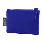 Monedero de fieltro reciclado disponible en varios colores 350g/m2 color azul primera vista