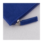 Monedero de fieltro reciclado disponible en varios colores 350g/m2 color azul segunda vista