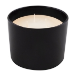 Vela de cera vegetal y parafina con 3 mechas en tarro de vidrio color negro primera vista