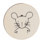 Set de juego de memoria con fichas de madera para colorear vista detalle 5