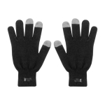 Guantes de RPET con dedos aptos para el uso de pantalla táctil color negro primera vista