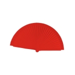 Abanico de madera lacada y poliéster en varios colores 23cm color rojo primera vista