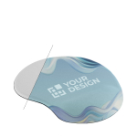 Alfombrilla redonda con reposamuñecas para impresión a todo color color blanco vista principal