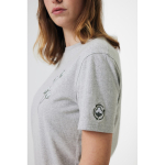 Camiseta personalizada algodón reciclado y orgánico 180 g/m2 Iqoniq Manuel color gris claro jaspeado