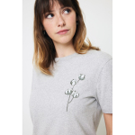 Camiseta personalizada algodón reciclado y orgánico 180 g/m2 Iqoniq Manuel color gris claro jaspeado
