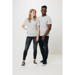 Camiseta personalizada algodón reciclado y orgánico 180 g/m2 Iqoniq Manuel color gris claro jaspeado segunda vista con modelo