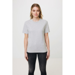 Camiseta personalizada algodón reciclado y orgánico 180 g/m2 Iqoniq Manuel color gris claro jaspeado quinta vista con modelo