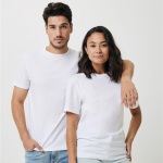 Camiseta mix algodón reciclado y orgánico casual fit 180 g/m2 Iqoniq color blanco tercera vista