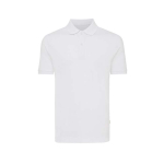 Polo de piqué regular fit de algodón eco 220 g/m2 Iqoniq Yosemite color blanco