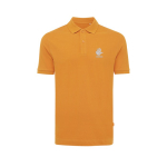 Polo de piqué regular fit de algodón eco 220 g/m2 Iqoniq Yosemite color naranja vista con logo