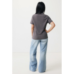 Polo de piqué regular fit de algodón eco 220 g/m2 Iqoniq Yosemite color plateado mate cuarta vista con modelo